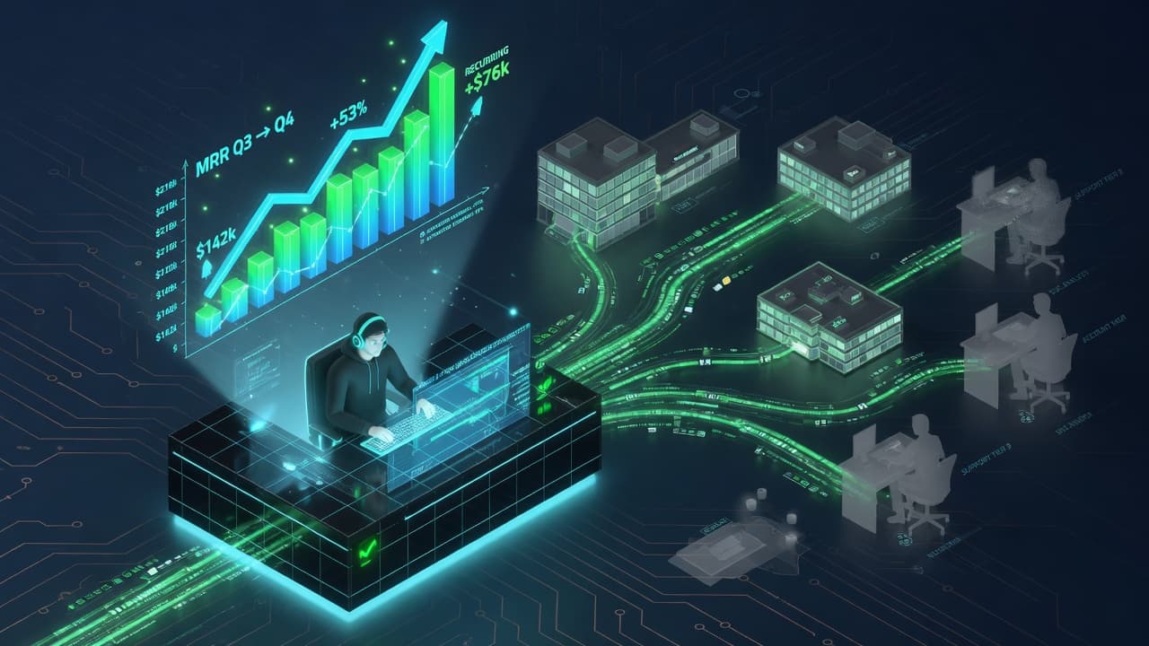 MSP team scaling MRR and ARR efficiently without adding headcount, using a consolidated cybersecurity platform